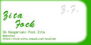 zita fock business card